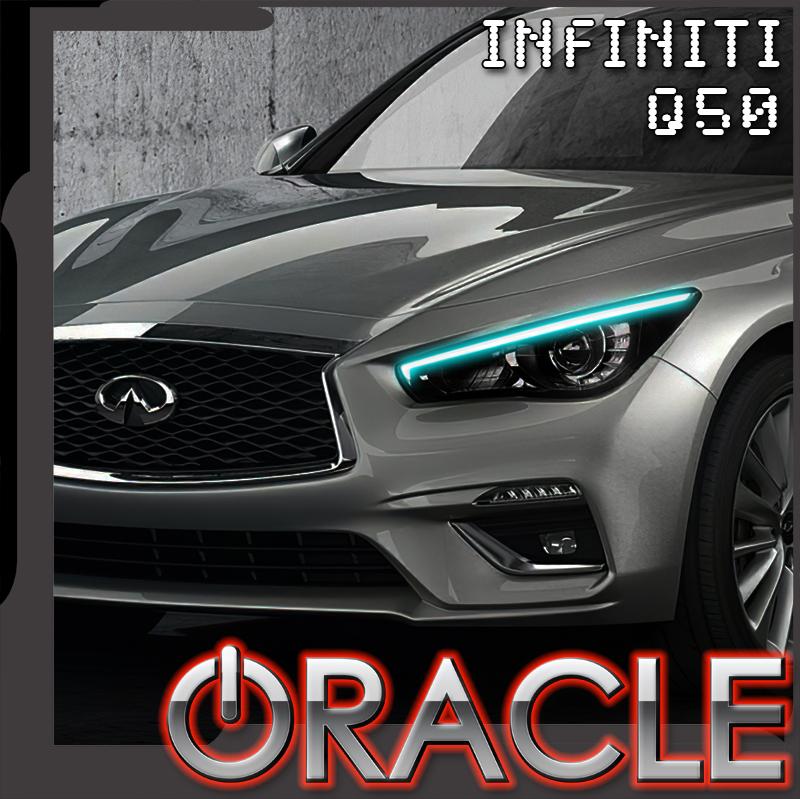Oracle Lighting 2014-2023 Infiniti Q50 ColorSHIFT RGB+W Headlight DRL Upgrade Kit 1457-333