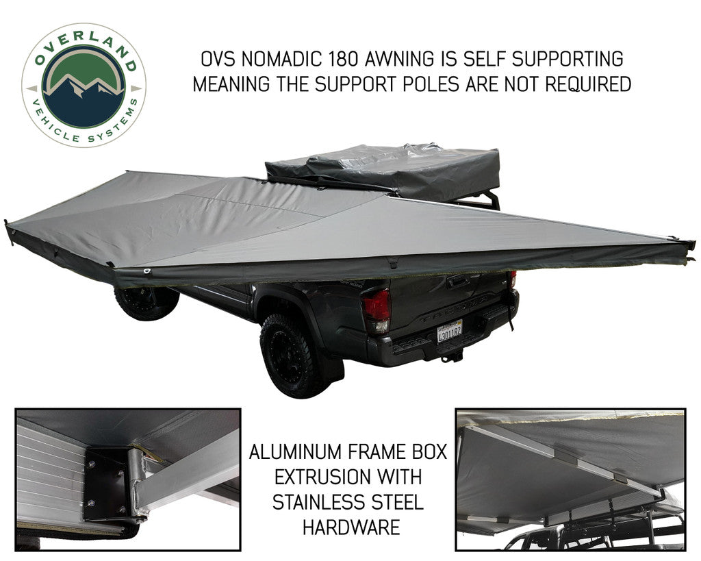 OVS Nomadic Awning 180 Dark Gray Cover With Black Transit Cover & Brackets 19609907