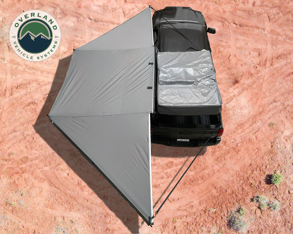 OVS Nomadic 180 Dark Gray Awning with Bracket Kit and Extended Poles 19609908