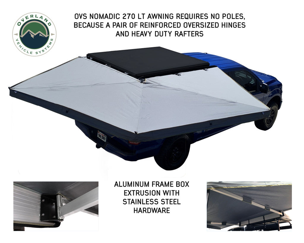 OVS Nomadic 270 LT Passenger Side Awning With Bracket Kit 19569907