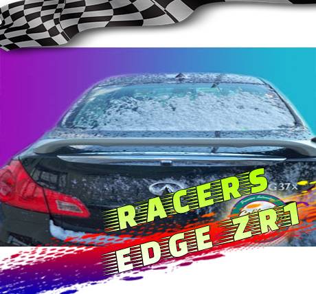 RacersEdgeZR1 2009-2013 Infiniti G37 G37X Custom Style ABS Spoilers RE762L-2