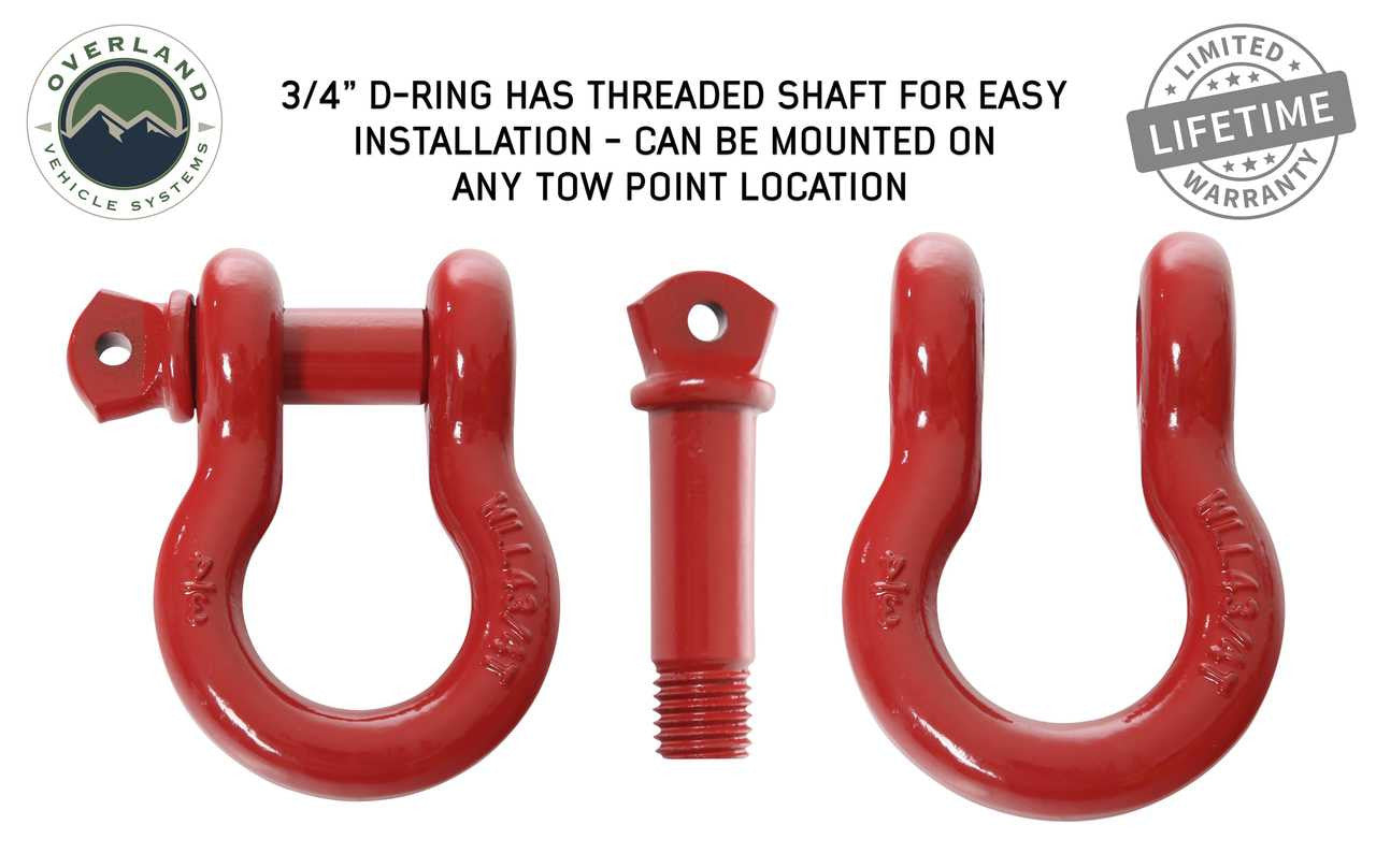 OVS Recovery Shackle 3/4" 4.75 Ton Red 19019904