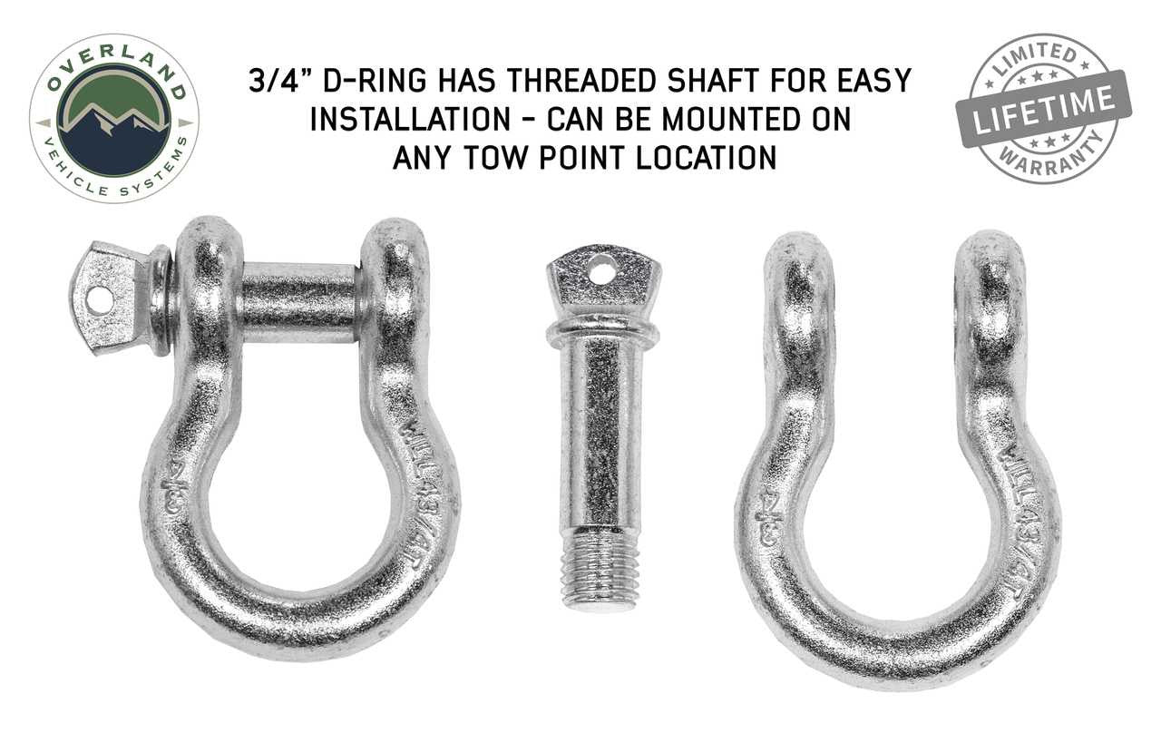 OVS Recovery Shackle 3/4" 4.75 Ton Zinc 19019905