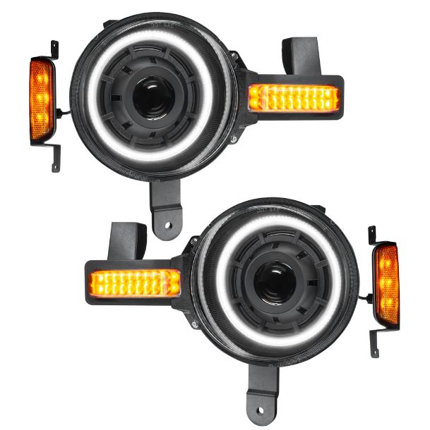 Oracle Lighting 2021-2024 Ford Bronco Oculus BI-LED Projector Headlights White 5886-001