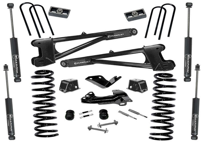 SUPERLIFT 2005-2007 Ford F-250 F-350 Super Duty Lift Kit 4Wd Dsl Replacement Radius Arms With SL Shocks 4 Inch K975/86040X4