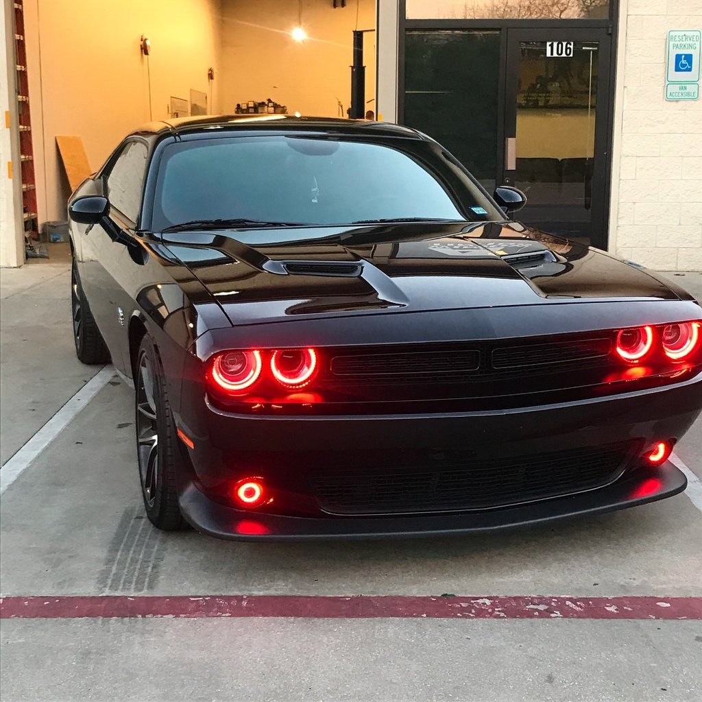 Oracle Lighting 2015-2023 Dodge Challenger Colorshift Headlight Halo Kit  Surface Mount 3990-332