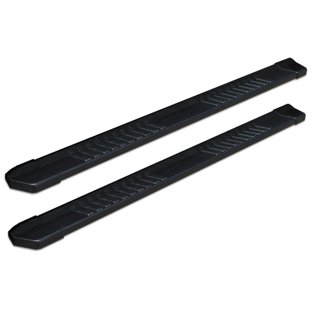 Raptor Series 2021-2023 Ford Bronco 6in OEM Style Slide Track Running Boards Black Textured Aluminum 1703-0388BT
