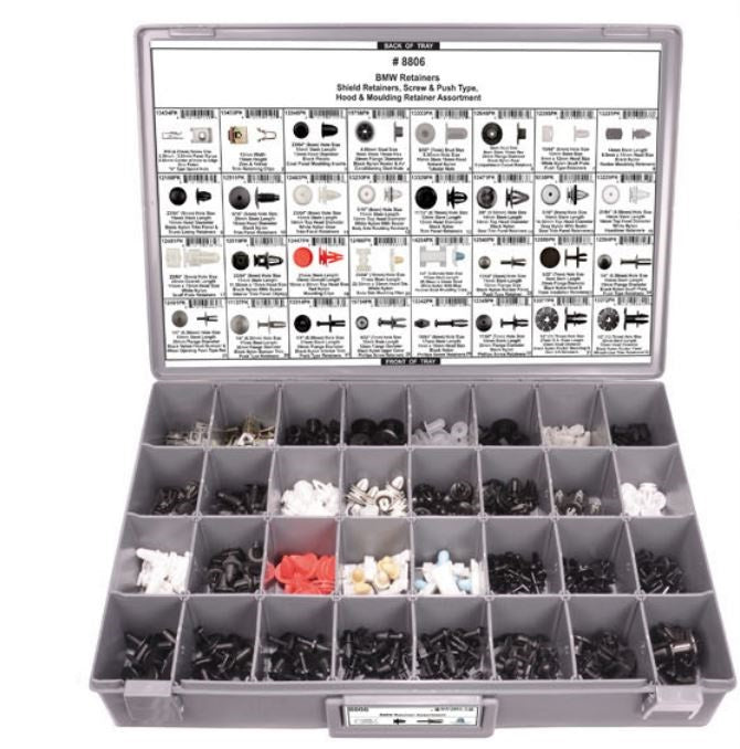 DISCO BMW Adjustable Gray Plastic Tray Retainer Assortment 8806