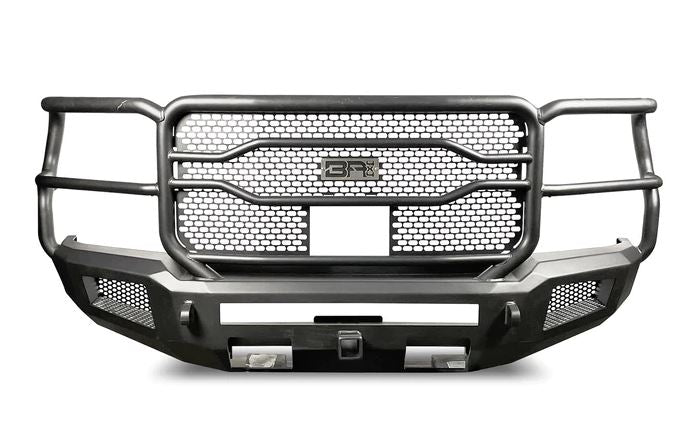 Body Armor 2017-2022 Ford F250 F350 Super Duty Non-Winch Ambush XT Front Black Metal Bumper FD-20341