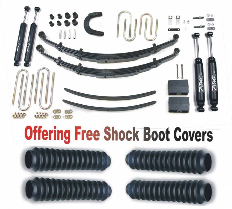 Zone OffRoad 1988-1991 Chevrolet 1/2 ton SUV 6in Suspension Lift Kit With Free Boot Protectors ZONC21N