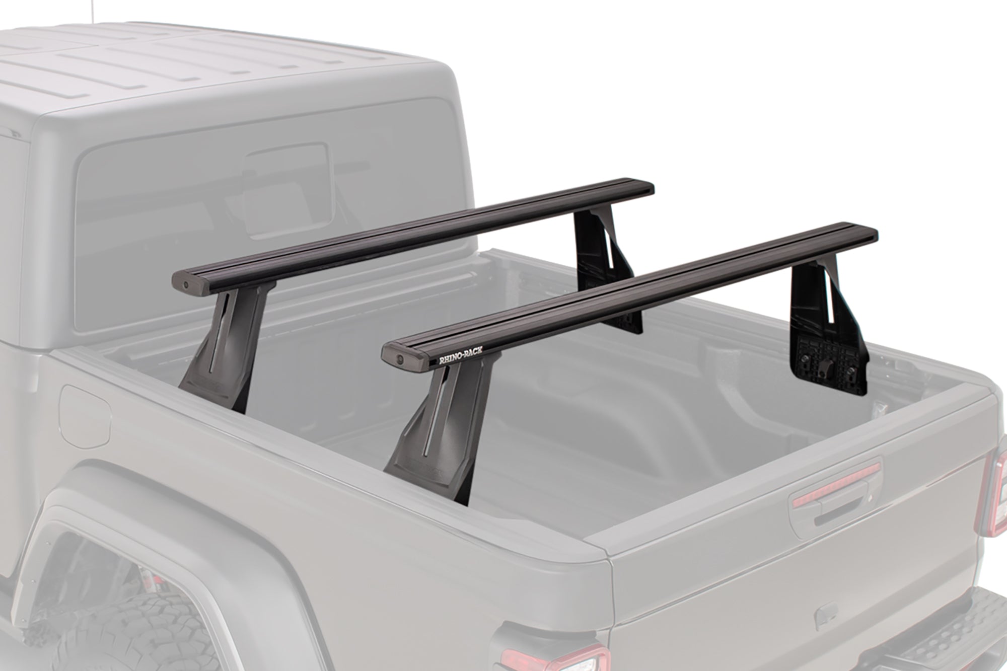Rhino Rack 2005-2022 Toyota Tacoma 2020-2022 Jeep Gladiator JT 4dr Pick Up Reconn-deck 2 Bar Truck Bed System JC-01271