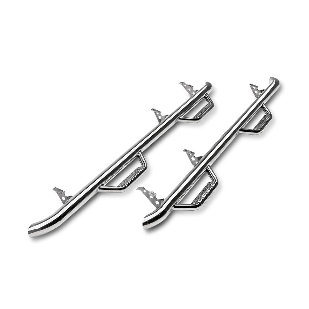 Smittybilt 2" Main Tube Wheel To Wheel Nerf Steps With Cleated Steps Stainless T1464R-SS