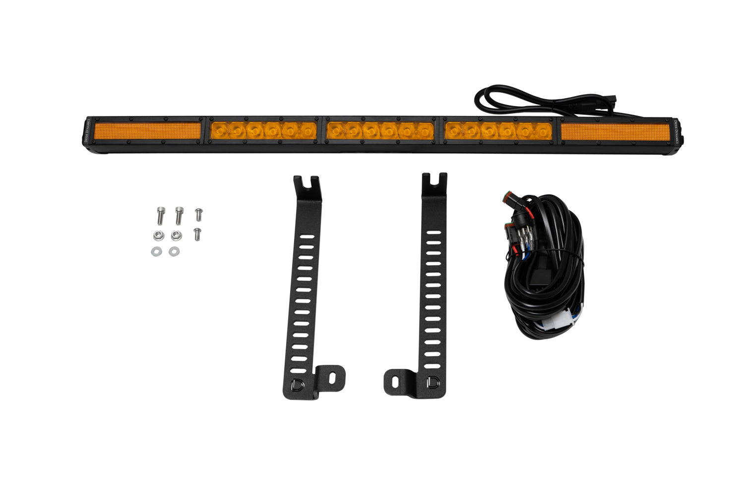 Diode Dynamics 2014-2019 Toyota 4Runner SS30 Single Stealth Amber Driving Light Kit DD6763
