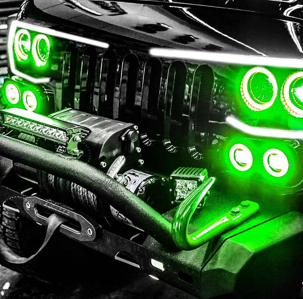 Oracle Lighting 2007-2018 Jeep Wrangler 2020-2021 Wrangler JL Vector Series Grill Led Halo Kit 5835-504