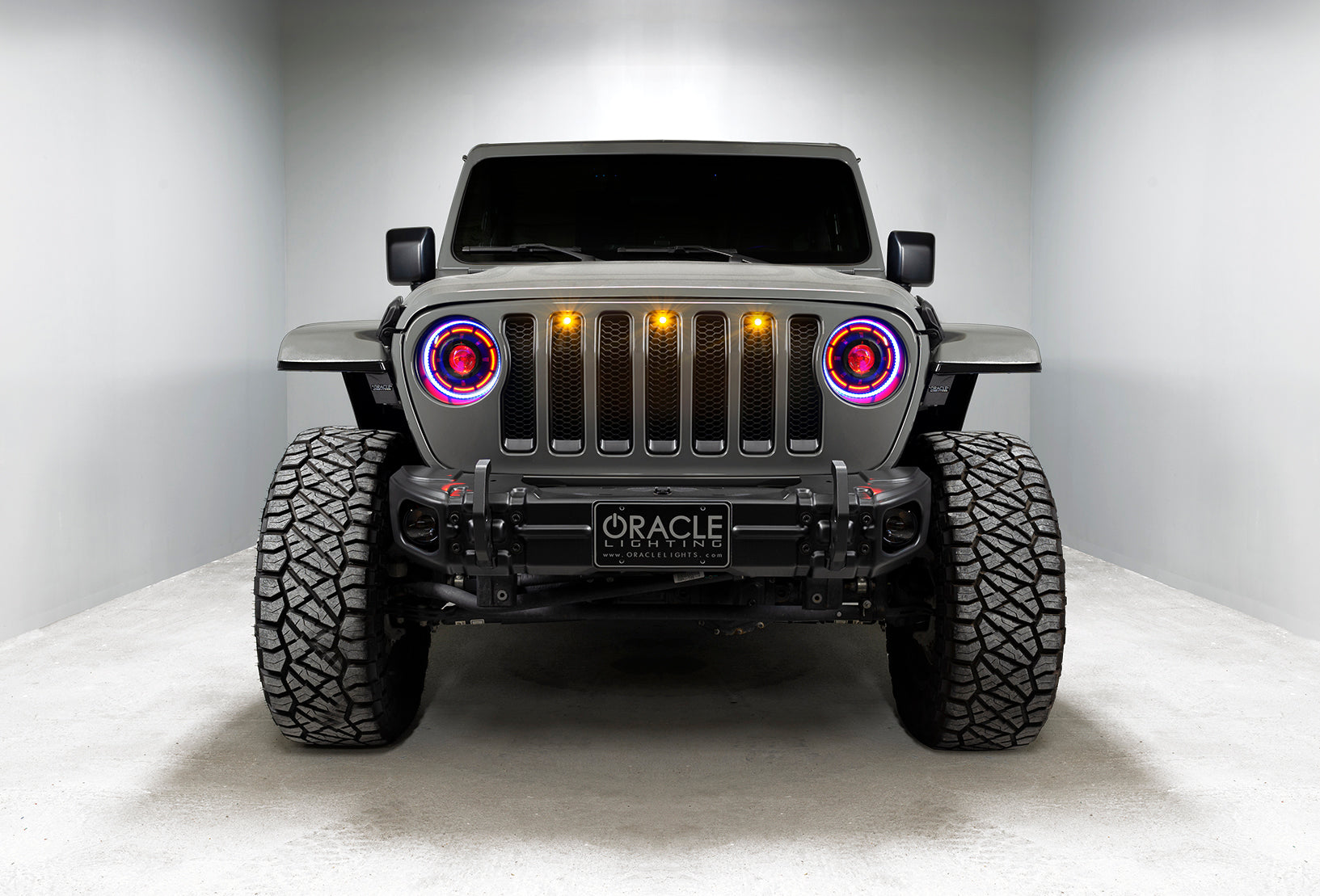 Oracle Lighting 2018-2022 Jeep Wrangler JL 2020-2022 Gladiator JT Oculus ColorSHIFT Bi LED Projector Headlights 5839-333