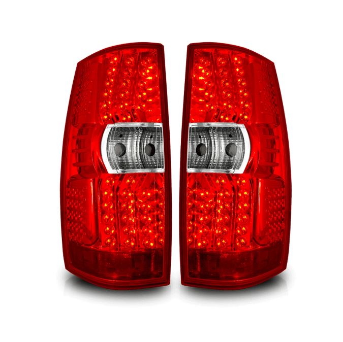 Winjet 2007-2014 Chevrolet Suburban Tahoe LED Tail Lights Chrome Red CTWJ-0066-CR