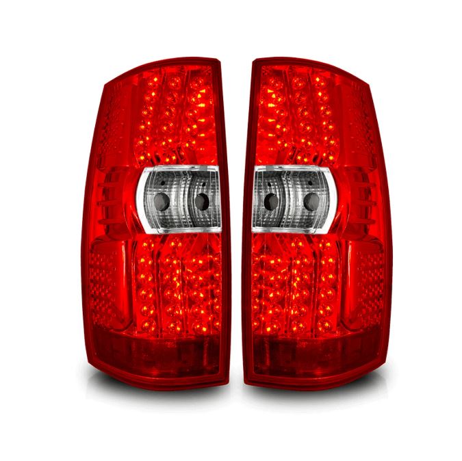 Winjet 2007-2014 Chevrolet Suburban Tahoe LED Tail Lights Chrome Red CTWJ-0066-CR
