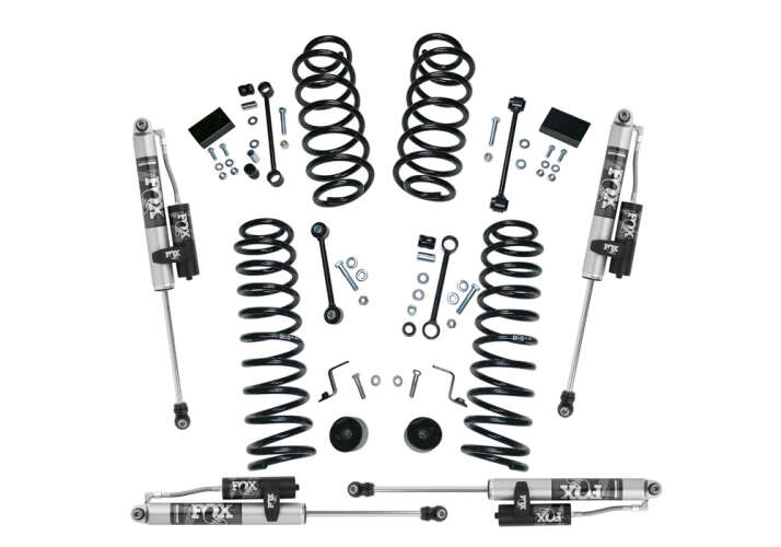 Superlift 2018-2022 Jeep Wrangler JLU 4Dr 4WD 2.5in Dual Rate Coil Spring Lift Kit With Fox 2.0 Reservoir Shocks K183FX/86040X4