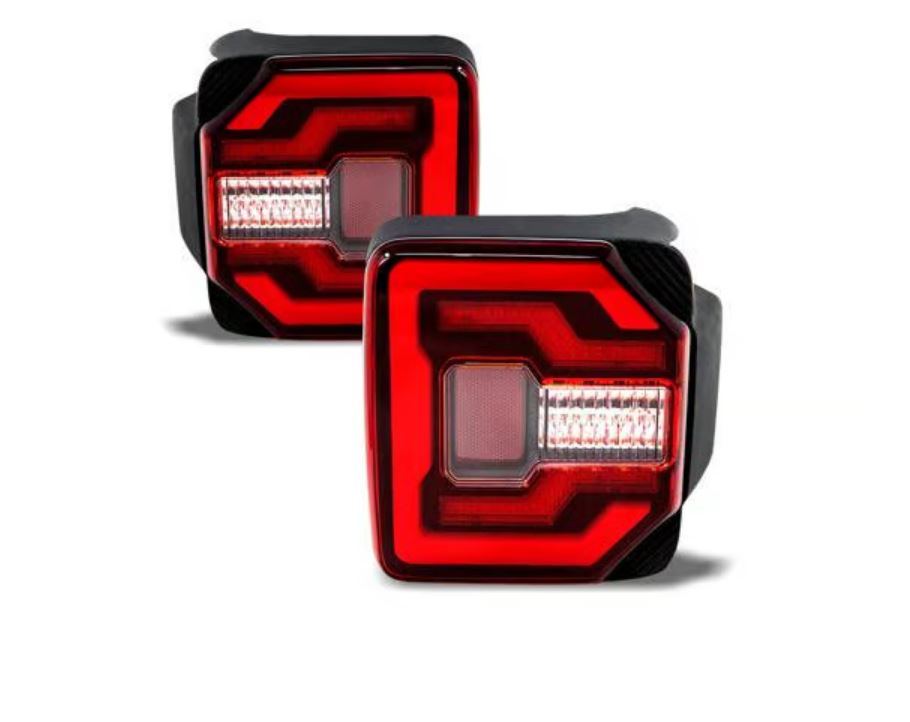 Renegade 2018-2023 Jeep Wrangler JL Tail Light Set Sequential Lights CTRNG0650-BR-SQ