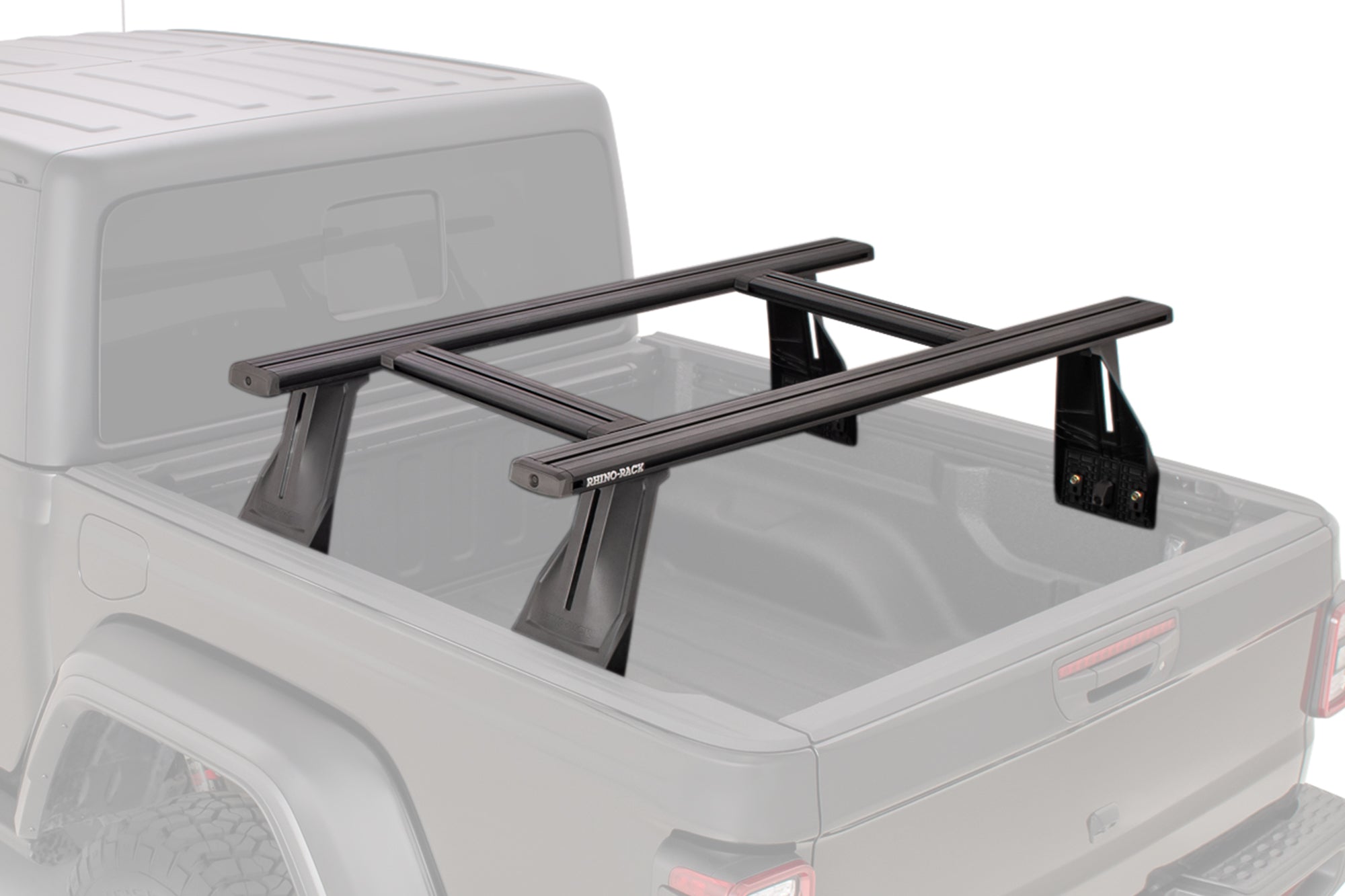 Rhino Rack 2019-2022 Dodge Ram 1500 Gen5 Crew Cab Quad Cab Short 5'7" Bed Rambox With Utility Tracks Installed 4dr Pick Up Reconn-deck 2 Bar Truck Bed System With 2 Ns Bars JC-01297