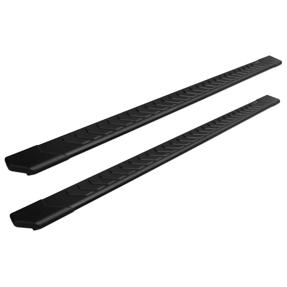 Raptor Series 1999-2016 Ford F-250 F-350 Super Duty 5in OEM Style Full Tread Slide Track Running Boards Black Textured Aluminum 2203-0344BT