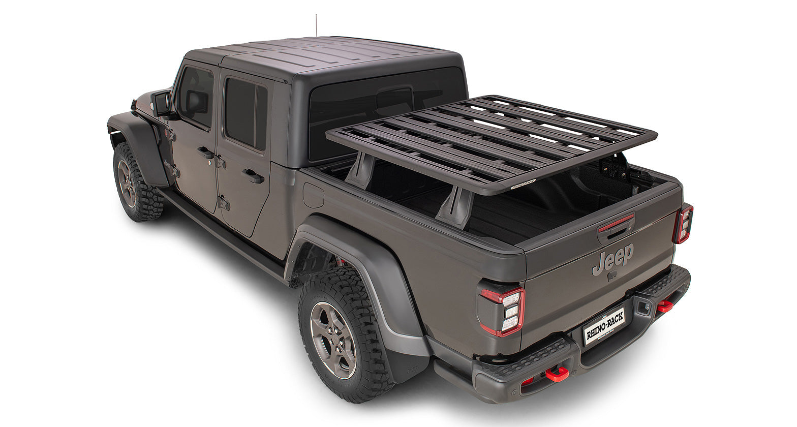 Rhino Rack 2020-2022 Jeep Gladiator JT Trail Rails installed 4dr Pick Up Reconn-deck Pioneer Platform Truck Bed System 52" X 56" Unassembled JC-01274
