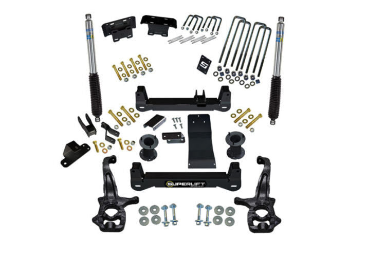 Superlift 2019-2022 Chevrolet Silverado GMC Sierra 1500 4WD 4" Trailboss AT4 with Blstn Shocks Lift Kit K299B
