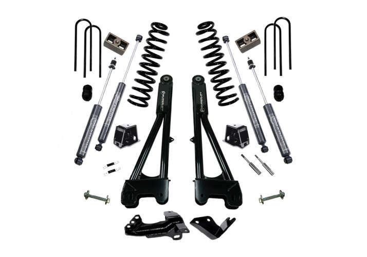 SUPERLIFT 2005-2007 Ford F-250 F-350 Super Duty 4WD Dsl with Replacement Radius Arms  With Bilstein Shocks  Lift Kit 4" K975B