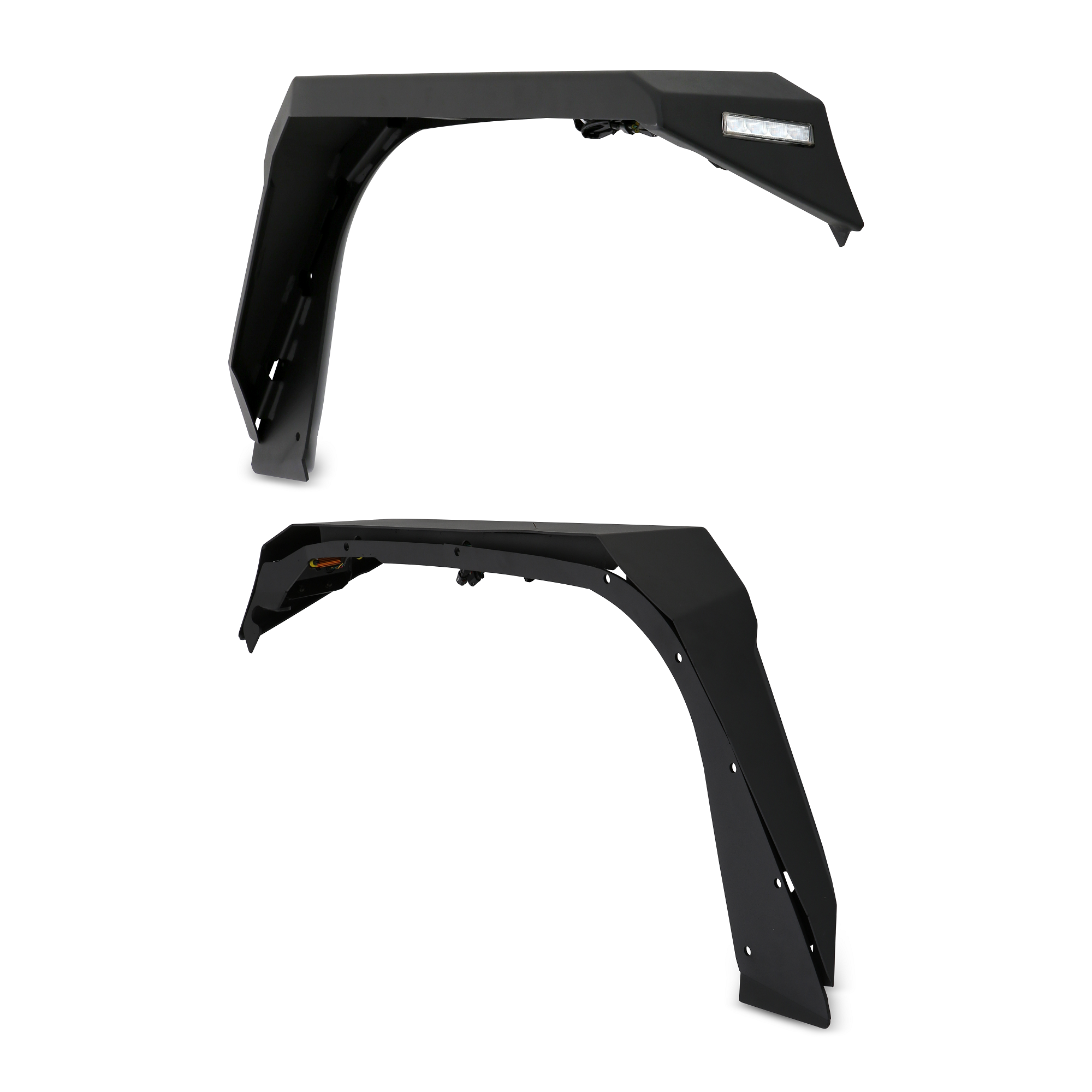 Body Armor 2018-2023 Jeep Wrangler JL Gladiator JT Front Fender Flares Light Texture Fender Flare Black JL-6102