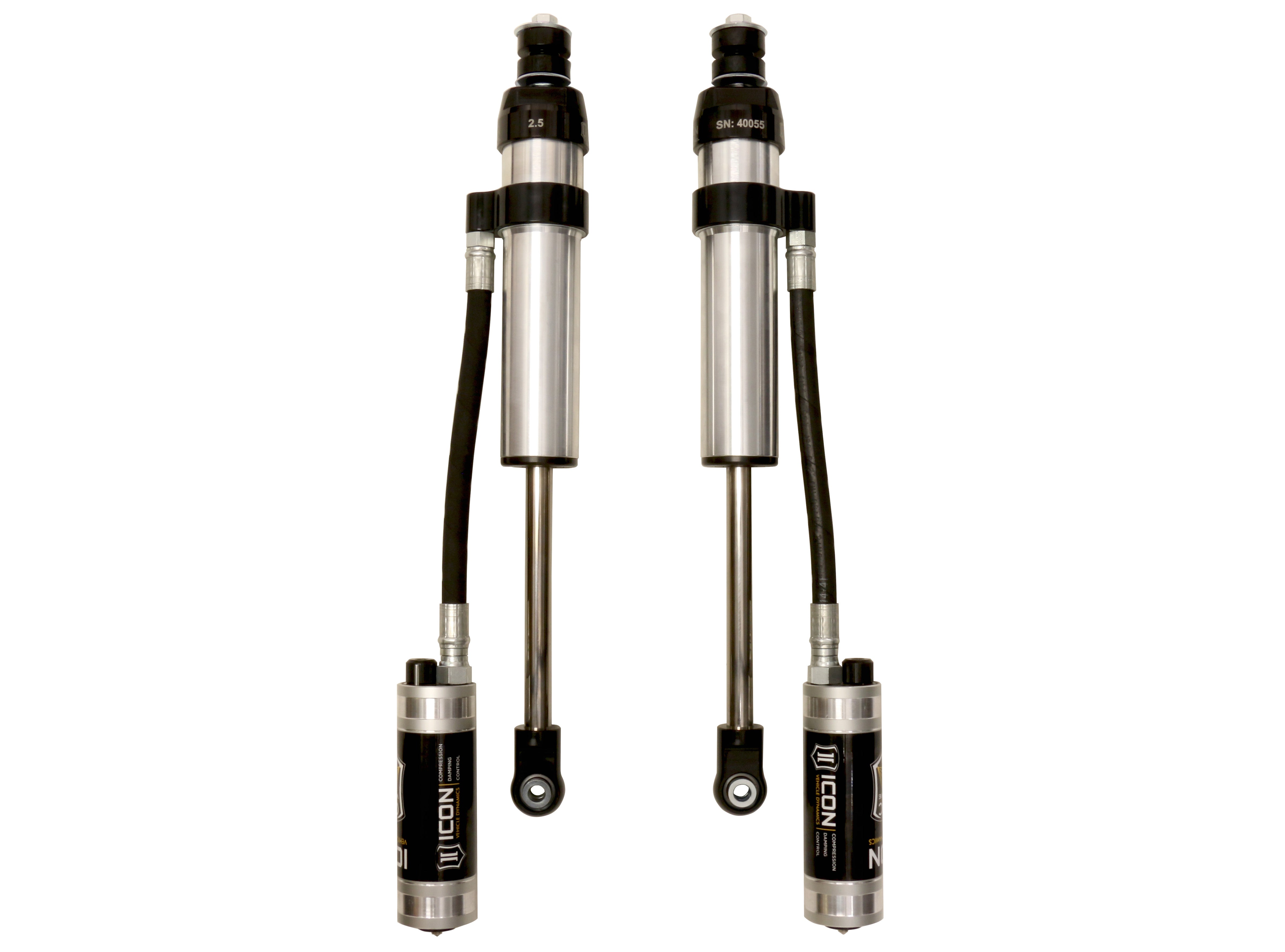 ICON Vehicle Dynamics 2005-2020 Ford F-350 F-250 Super Duty 2.5" Lift Front 2.5 Vs Remote Reservoir Cdcv Shock Pair 67800CP