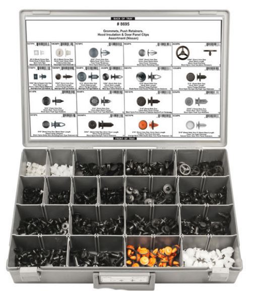 DISCO Nissan Adjustable Gray Plastic Tray Push Ret Assortment 8695