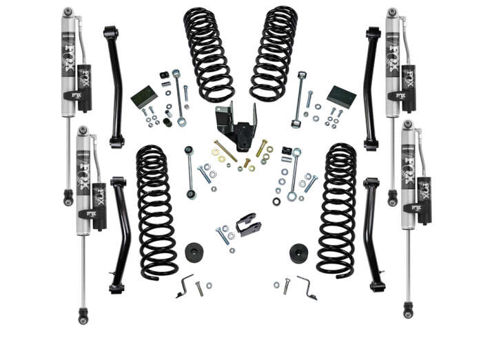 Superlift 2018-2022 Jeep Wrangler JLU 4dr 4WD 4in Dual Rate Coil Spring Lift Kit With Fox 2.0 Reservoir Shocks K184FX/86040X4