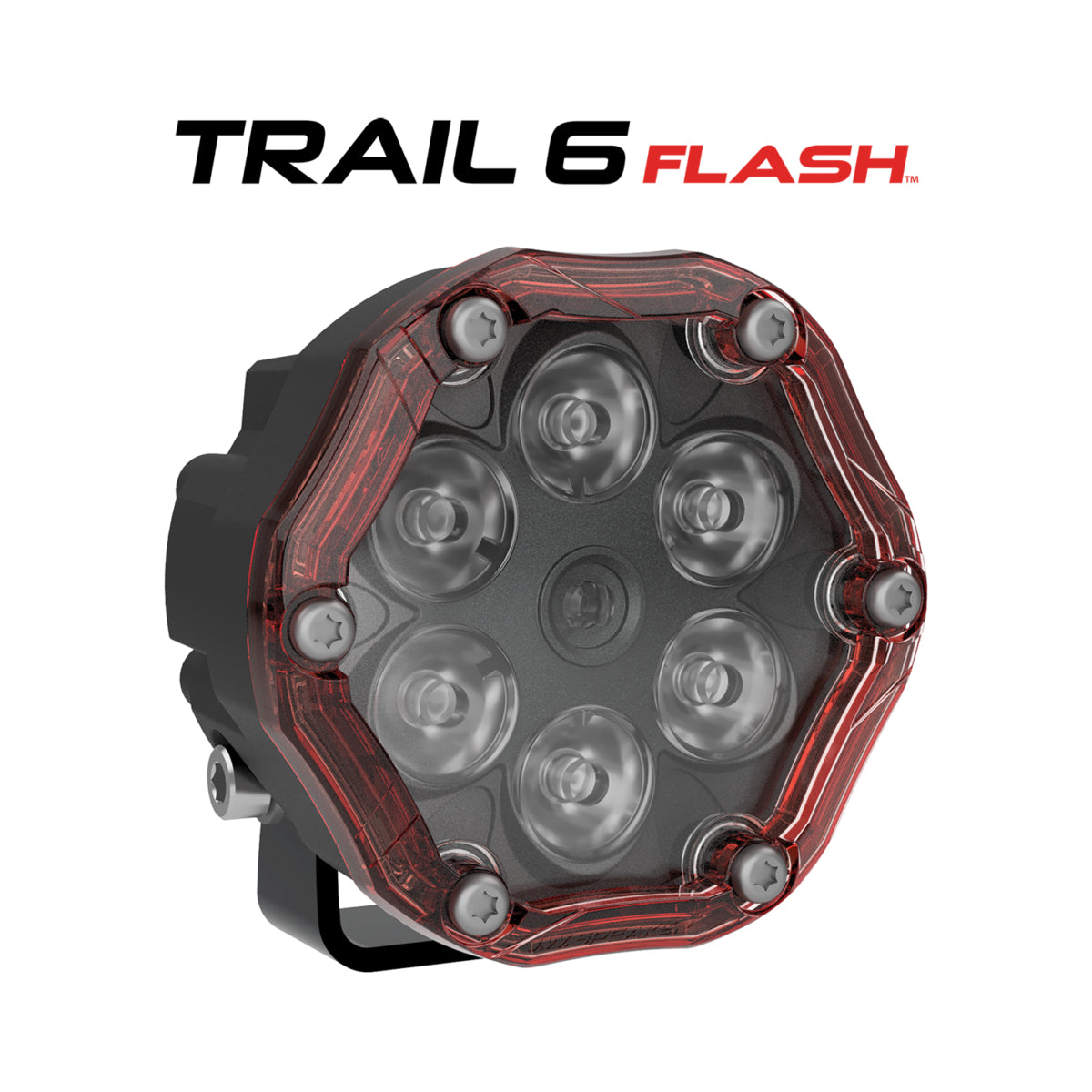 J.W Speaker Model Trail 6 Flash Warning Light  Round LED Off Road Light 555363