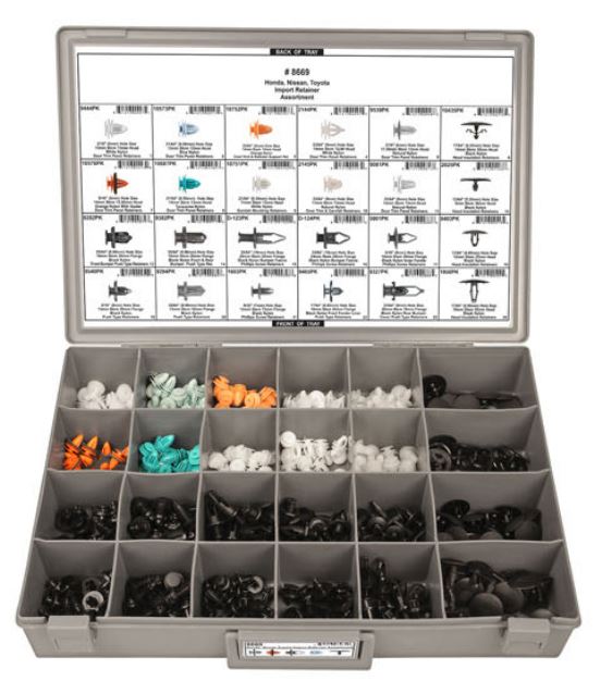 DISCO Adjustable Gray Plastic Tray Import Retainer Assortment 8669