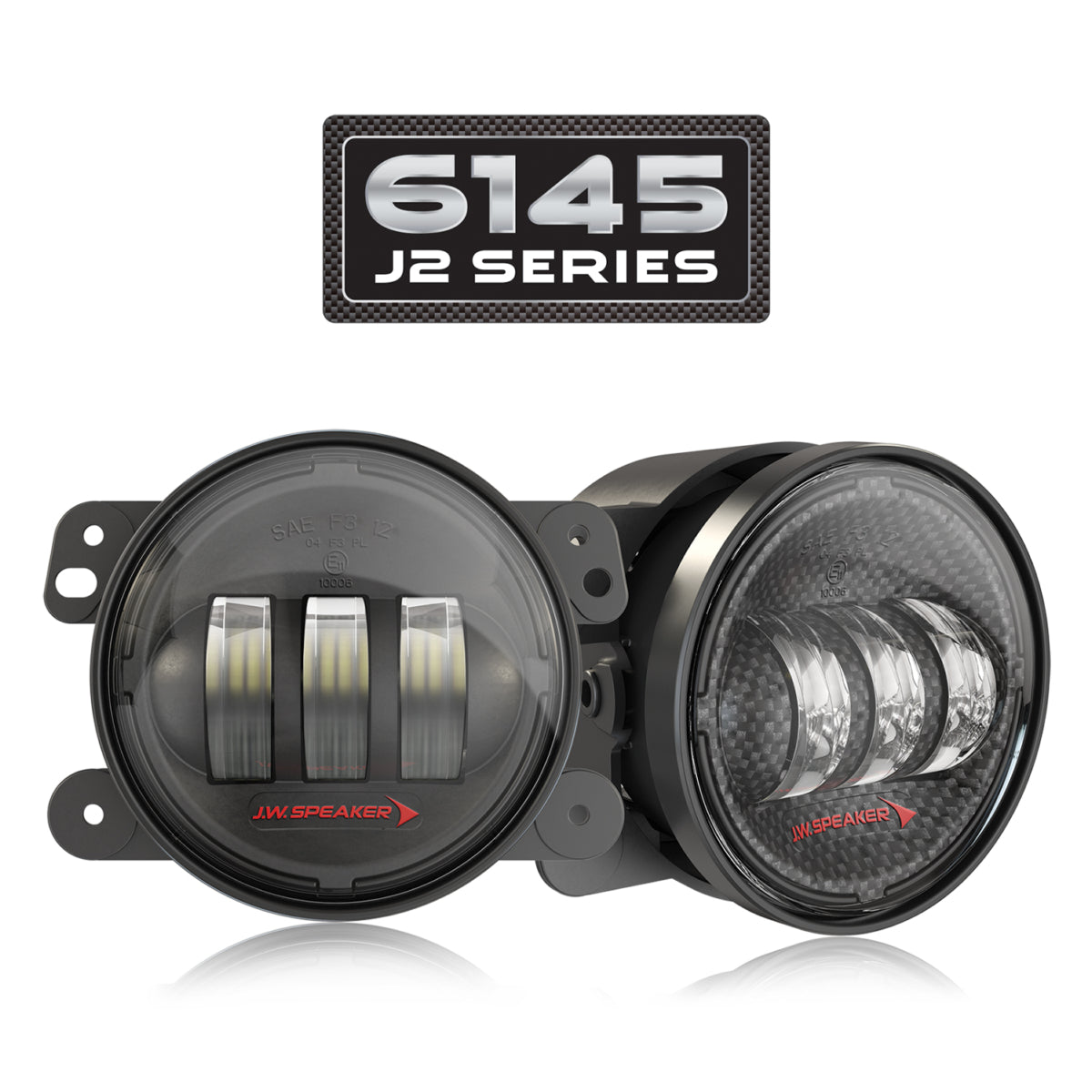 J.W Speaker 2007-2022 Jeep Wrangler JL Model 6145 J2 Series4" Round LED Fog Lights 557993