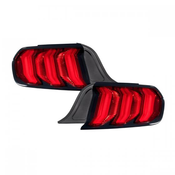 FORM Lighting 2015-2022 Ford Mustang LED Tail Lights Red Pair FL0008