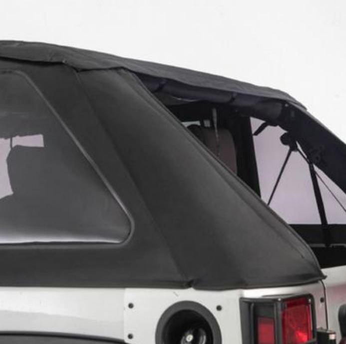 Smittybilt 2007-2018 Jeep Wrangler JK 2 Door Bowless Combo Top Kit With Tinted Windows Black Diamond 9073135K