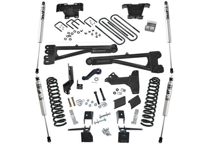 Superlift 2017-2022 Ford F-250 F-350 Super Duty 4WD Diesel 6in Suspension Lift Kit With Replacement Radius Arms Fox 2.0 Shocks K169F/86040X4
