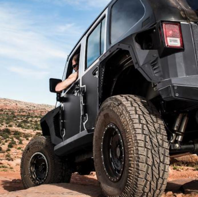 Smittybilt 2007-2018 Jeep Wrangler JK 4 Door XRC Gen2 Rear Armor Fender Flares 76885
