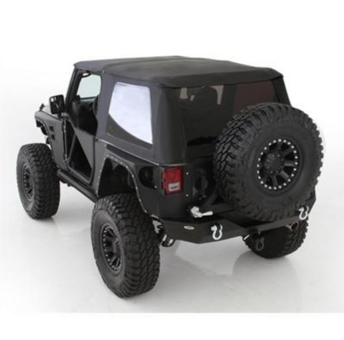Smittybilt 2007-2018 Jeep Wrangler JK 2 Door Bowless Combo Top Kit With Tinted Windows Black Diamond 9073135K