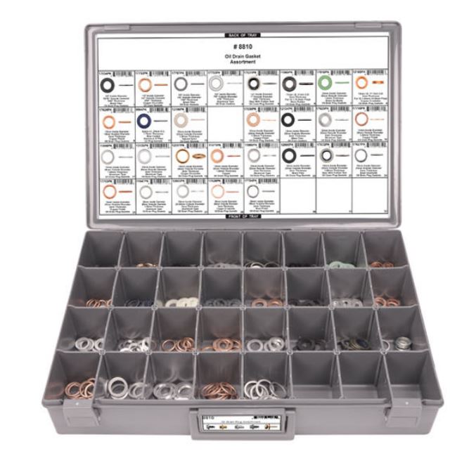 DISCO Adjustable Gray Plastic Tray Oil Drain Gasket Assortment 8810
