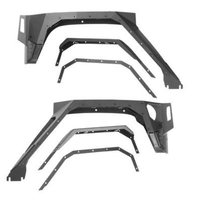 Smittybilt 2007-2018 Jeep Wrangler JK 4 Door XRC Gen2 Rear Armor Fender Flares 76885