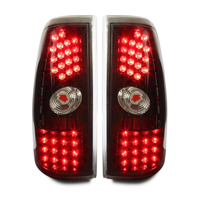 Winjet 1999-2006 Chevrolet Silverado 1999-2003 GMC Sierra LED Tail Light Gloss Black Clear CTWJ-0006-GBC