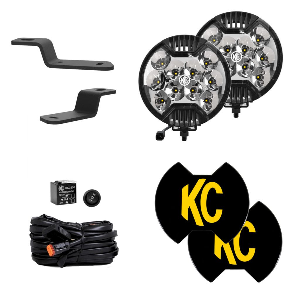 KC Hilites 2021-2024 Ford Bronco SlimLite LED 2-Light System Ditch Light Kit 97161