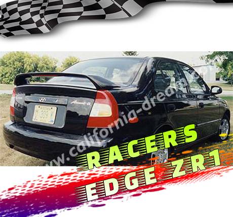 RacersEdgeZR1 2000-2002 Hyundai Accent 4dr Custom Style ABS Spoilers RE26L-7