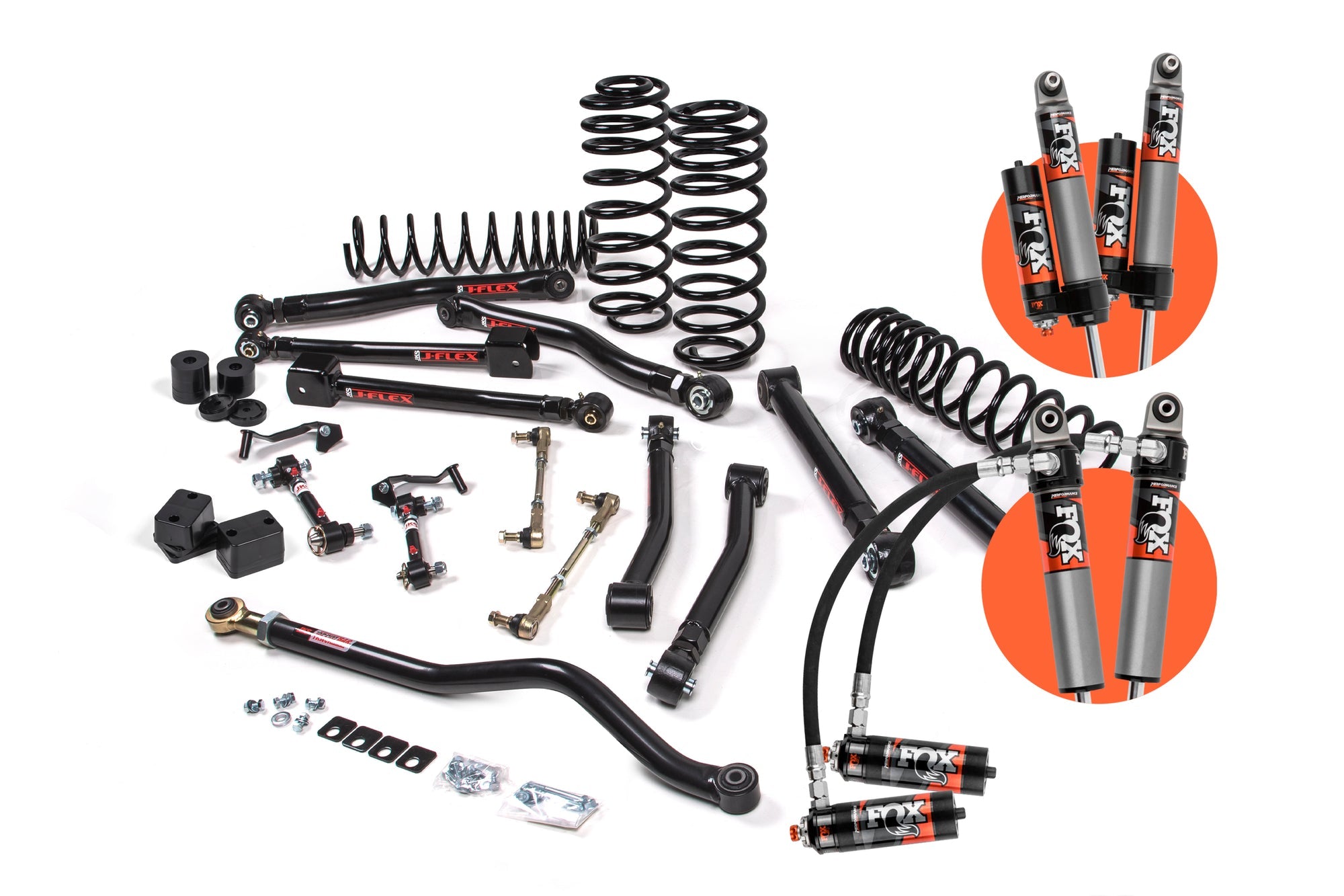JKS 2018-2022 Jeep Wrangler JL 2dr J-Krawl 3" Lift Kit With Fox 2.5 Performance Elite Shocks Standard Rate Coils JSPEC147PES