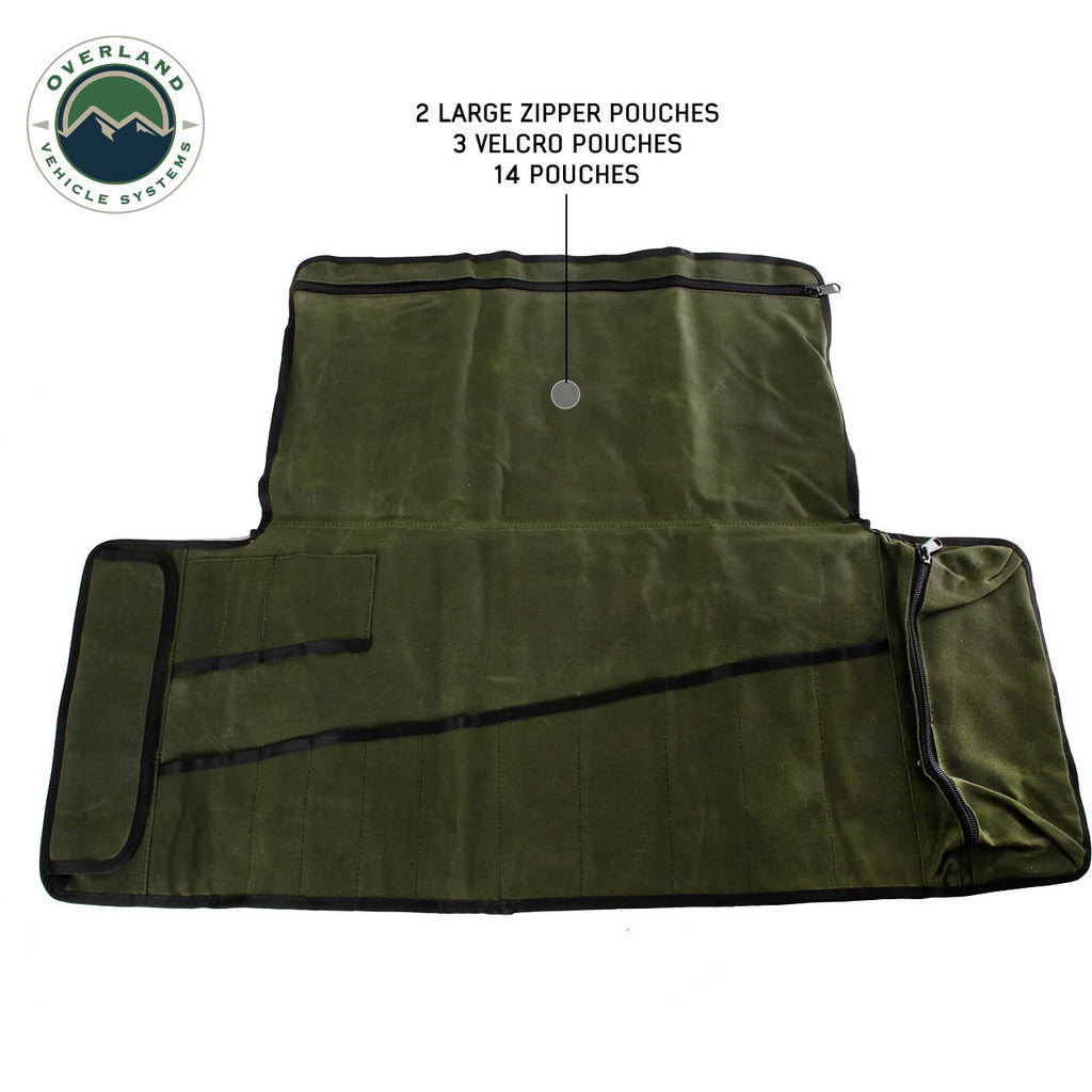 OVS Rolled Bag General Tools With Handle And Straps 16 Waxed Canvas 21079941
