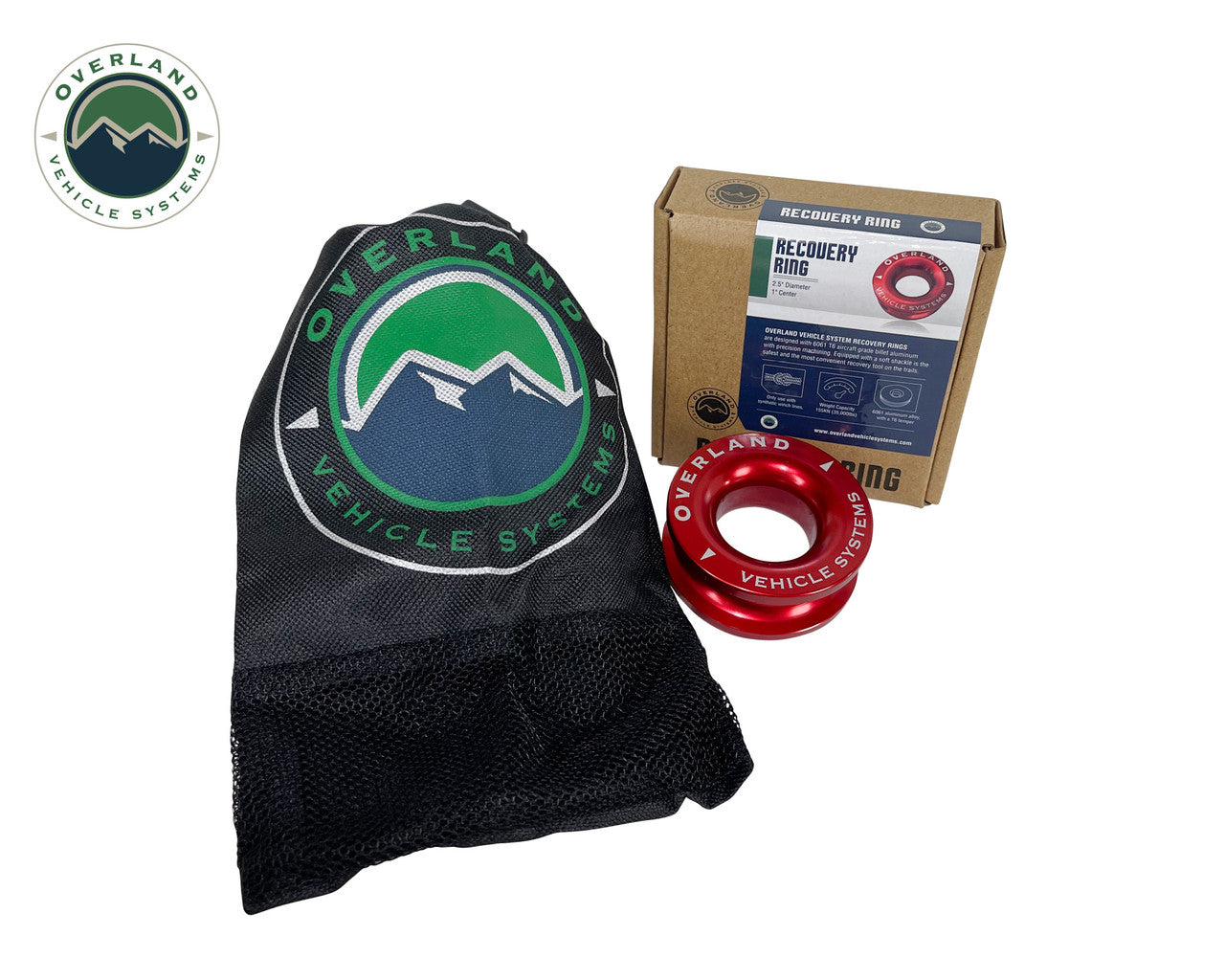 OVS Recovery Ring 2.5" 10,000 Lb. Red With Storage Bag 19240005