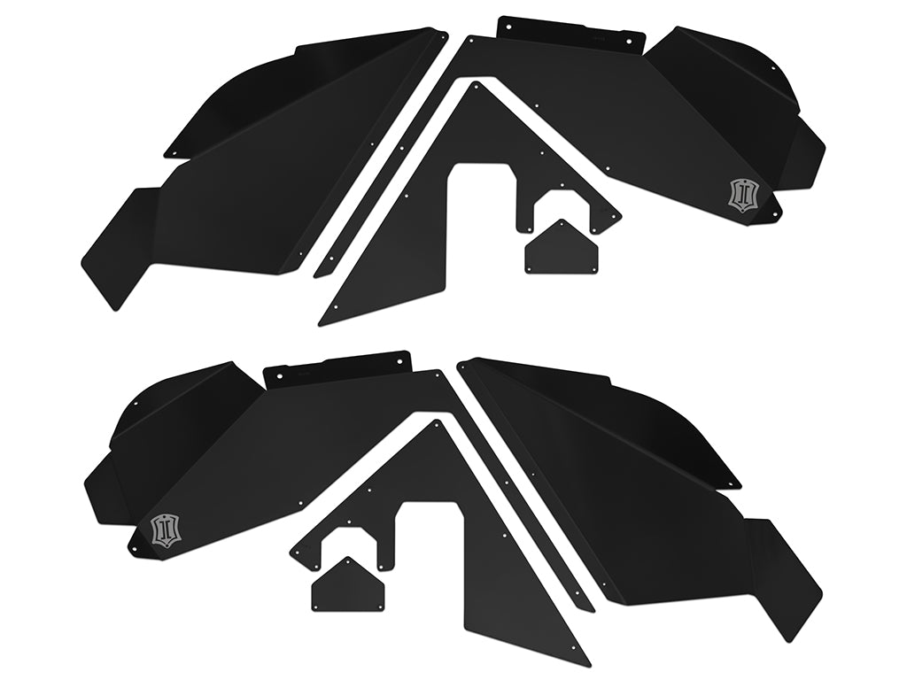 ICON Vehicle Dynamics 2007-2017 Jeep Wrangler 2018 Wrangler JK Modular Front Fender Liner Kit Pc Black 22050B