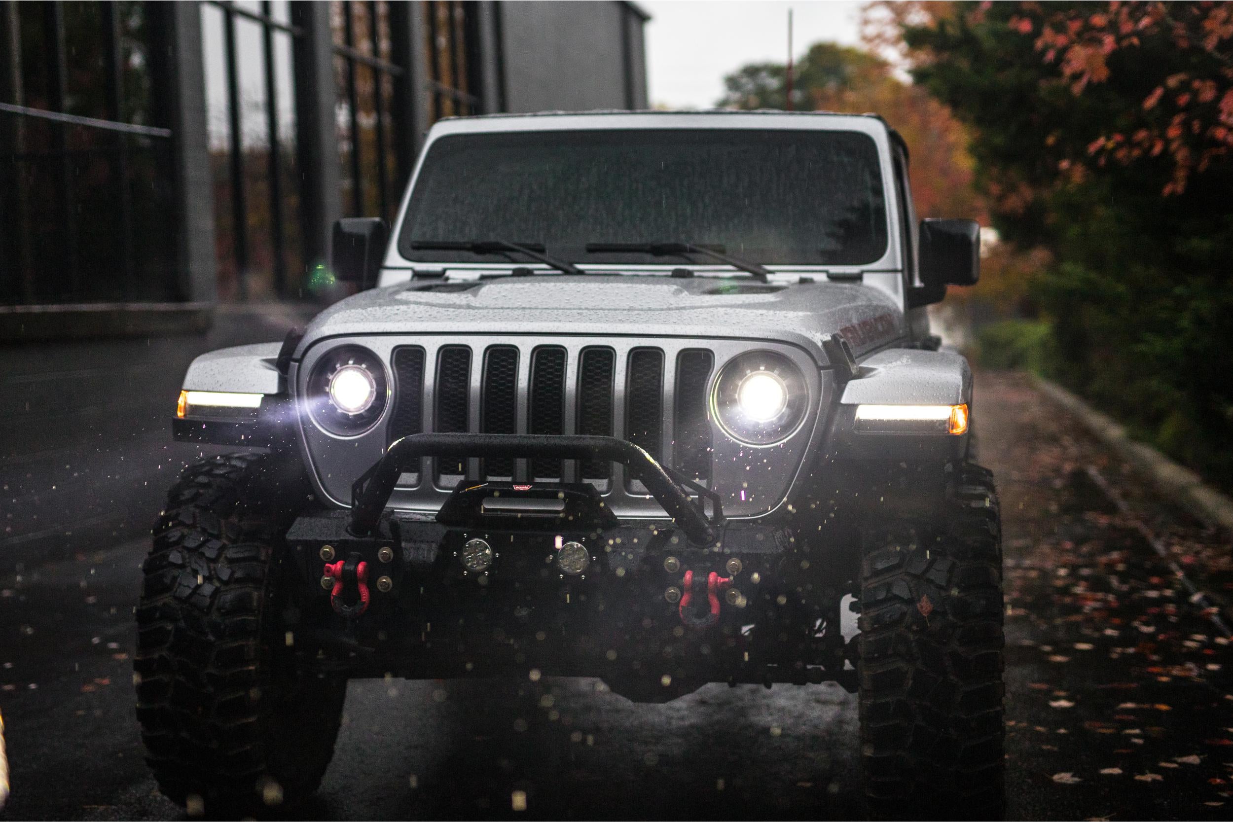 Morimoto 2018-2023 Jeep Wrangler JL 2020-2023 Jeep Gladiator JT Fender DRL Signals Smoked Pair LED Fender Lights LF513.2